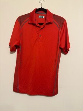 Hogan Red Athletic Polo with Subtle Contrast Trim